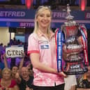 Fallon Sherrock won the Betfred Women's World Matchplay at the Winter Gardens last year Picture: PDC