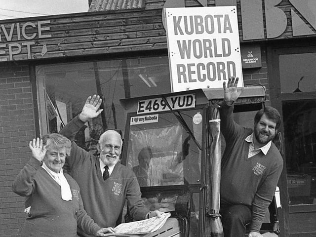 Kubota lawn mower world record attempt in Kirkham