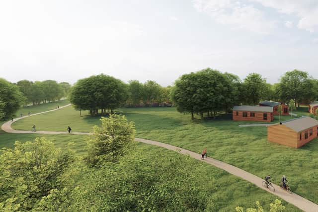 Artist's impression of some of the chalets at the proposed Larbreck Golf and Leisure Village.