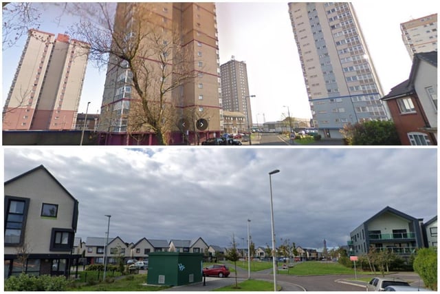 Queens Park flats at Layton - the area is unrecognisable now with new housing