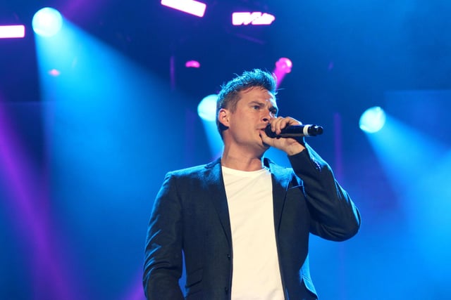 Lee Ryan from Blue in full swing back in 2014