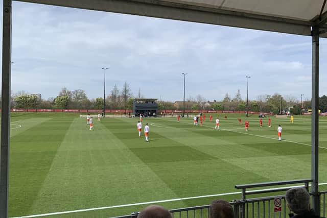 The cup tie took place at Liverpool's academy training ground