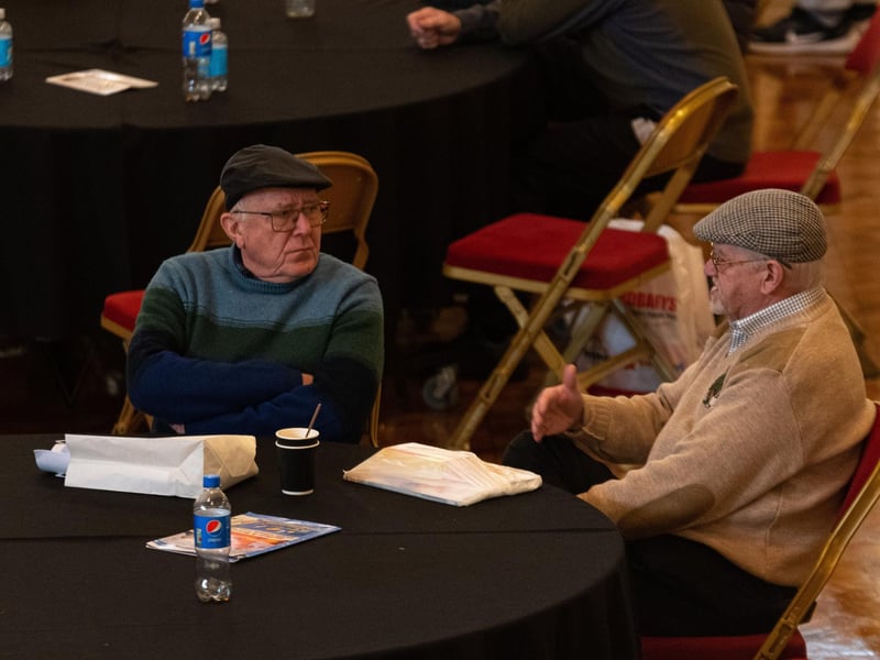 It might not have been quite the same without the pigeons, but there was still time for socialising and catching up at the pigeon show at Blackpool's Winter Gardens: Kelvin Stuttard