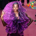 The new BBC presenter AJ Odudu poses upon arrival at the "Vogue World: London" event in September 2023. Main image: HENRY NICHOLLS/AFP via Getty Images. Inset: ITV.