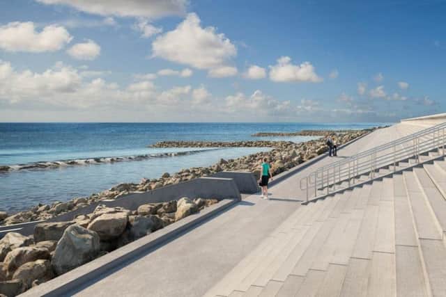 The £63m Rossall Coastal Defence Scheme was opened in June 2018.