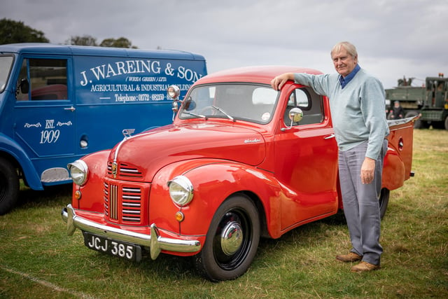 Alan Wright with his Austin A40 Pickup van.