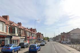 The water leak was reported outside the One Stop shop in Poulton Road, Fleetwood (Credit: Google)