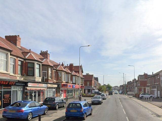 The water leak was reported outside the One Stop shop in Poulton Road, Fleetwood (Credit: Google)