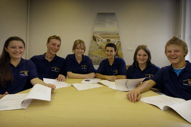 Blackpool Sixth Form College student council. From left to right: Chantelle Bradwell, Chris Lund, Sophie Richardson, Dawood Fard, Ashley Mowbray, and Mike Barnish