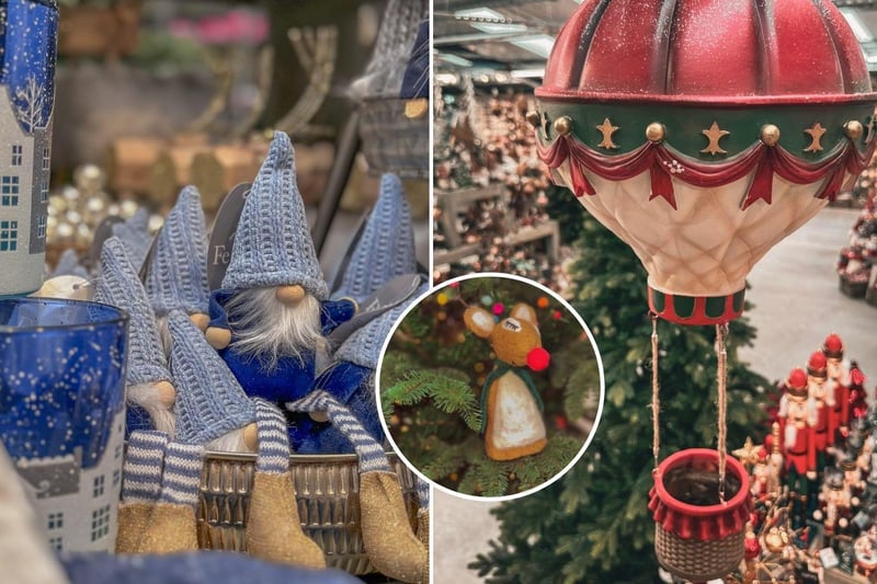 A selection of some of the Christmas decorations now in store at The Plant Place