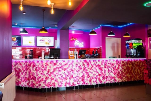 Overlooking Blackpool Pleasure Beach on the promenade, this modern hotel has communal spaces that we think Barbie would love.
The reception and bar areas are decorated in a vibrant palette of pinks and purples, with funky neon signs to match.
Hello Roomz is at 557-559 New South Promenade, Blackpool, FY4 1NF,