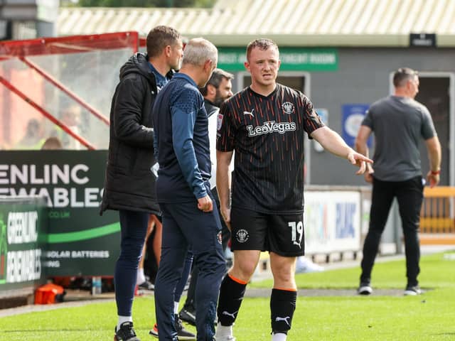 Shayne Lavery was forced off through injury in the game against Lincoln City (Photographer Alex Dodd/CameraSport)
