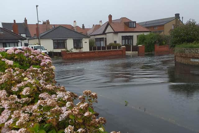 Flooding in North Square, Cleveleys