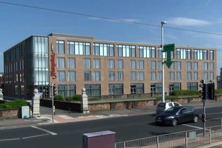 Hampton by Hilton Hotel in Blackpool replaced the Palm Beach Hotel which had been destroyed by fire. The hotel, slightly set back from the main road is modern, hard to miss addition to the South Shore skyline and is currently being expanded