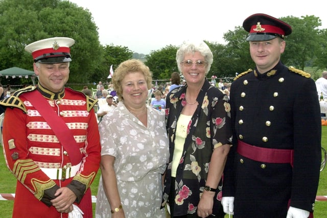 Thornton Cleveleys Friends of Trinity - the Hospice in the Fylde held their third 'Riverside Rendezvous' at Riverside, Pool Foot Lane, Little Singleton. From left, Clive Wolfendale (Bandmaster of the Adamson Military Band), Sheila Dickinson (Friends chairman), Kath Burn (hospice matron) and Ritchie Howard (director of music at the Lancashire Artillery Band)