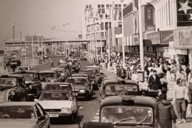 A packed scene on the Golden Mile