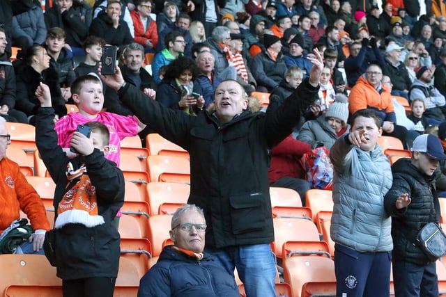 Seasiders supporters enjoyed a game to remember at Bloomfield Road.