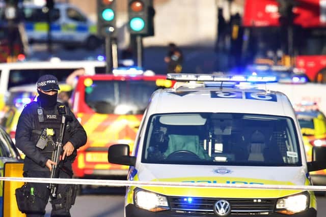 Police respond to London Bridge terrorist attack in 2019