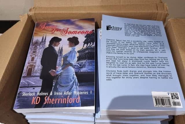 Copies of the novel Song For Someone, by KD Sherrinford - aka Blackpool woman, Bernice Leahy