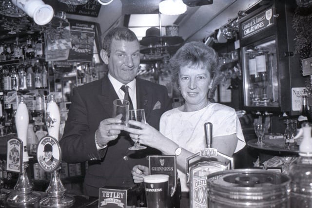 Albert Caffery, licensee of the Ramsden Arms Hotel, Talbot Road, was named nnkeeper of the Year for the North West. He is pictured with his wife Christine