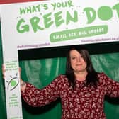 Councillor Jo Farrell at the launch of Green Dot at Walkabout on Queen Street, Blackpool. Photo: Kelvin Stuttard