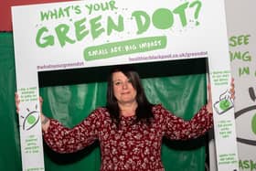 Councillor Jo Farrell at the launch of Green Dot at Walkabout on Queen Street, Blackpool. Photo: Kelvin Stuttard