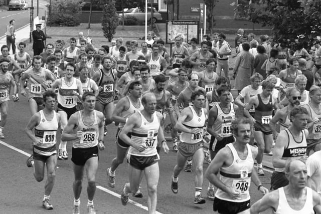 Runners taking part in the Garstang half marathon