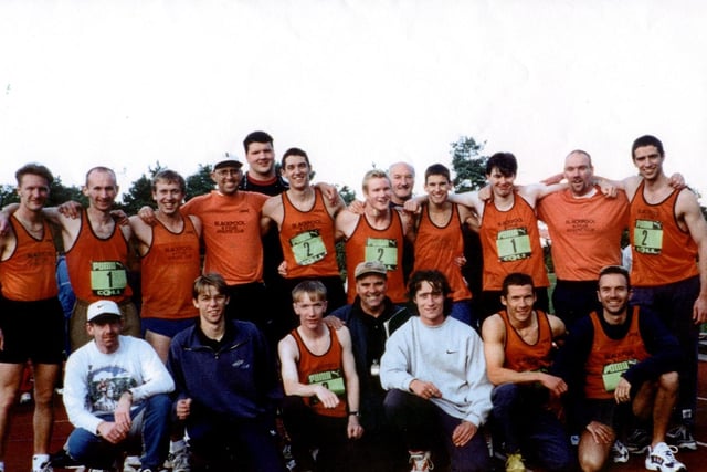 Blackpool and Fylde AC promotion winning mens team winner of Fylde Sports Team of the Year 1998