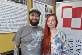 Anna Paprzycka, of Tea Amantes, with partner Shamack Malachowski, who runs the  Inkden Tattoo Studio nextdoor.