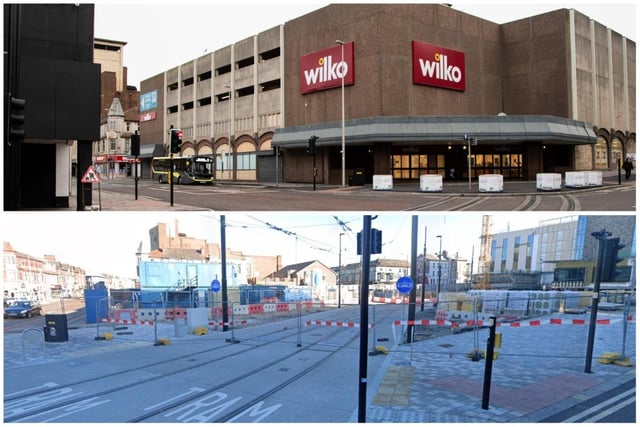 The old Wilko building, which was also Finefare and Food Giant to name but a few - will see trams cut right through the site as part of the tram extension project