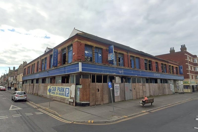 This corner sited building is in a sorrowful state and it's not surprising it has made the hit list. It used to be Woolworths and then Hartes