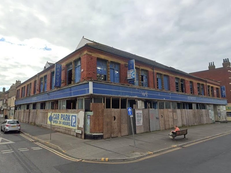 This corner sited building is in a sorrowful state and it's not surprising it has made the hit list. It used to be Woolworths and then Hartes