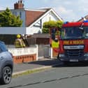 A garden shed went up in flames in Lockerbie Avenue, Anchorsholme