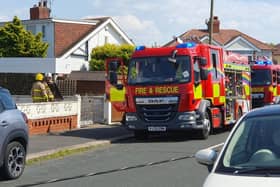 A garden shed went up in flames in Lockerbie Avenue, Anchorsholme