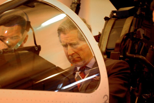 Prince Charles sat in the cockpit on a visit to BAE Systems Warton in 2006