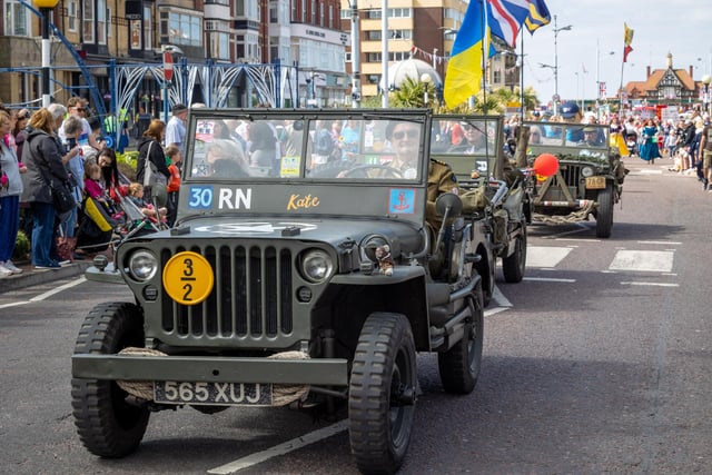 A truck load of fun at the procession.