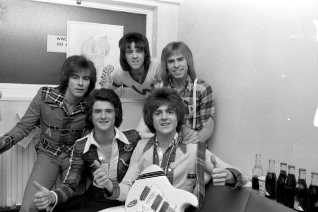 The Bay City Rollers play Preston Guild Hall on Thursday May 15, 1975. Stuart 'Woody' Wood pictured back row, centre.