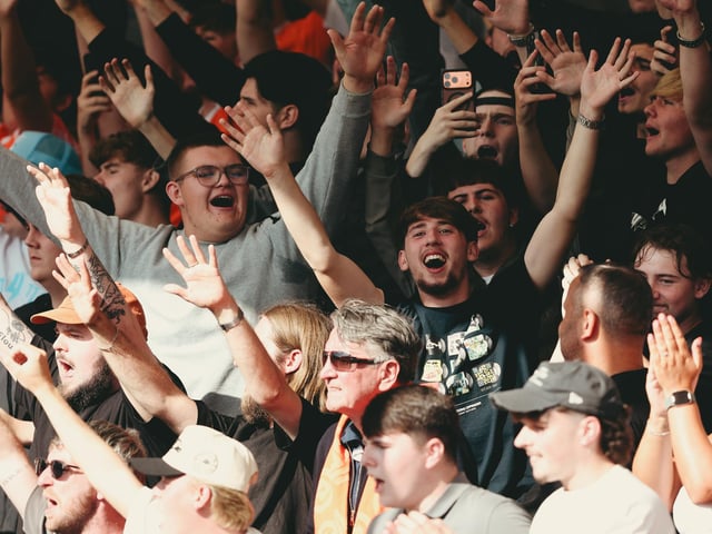 Seasiders supporters packed out the away end at Stockport.