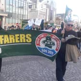 RMT union members make their point over the P&O ferry sackings
