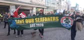 RMT union members make their point over the P&O ferry sackings