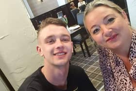 Fleetwood mum Sharon Brooks with son Harrison Smith, who took his own life.