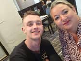 Fleetwood mum Sharon Brooks with son Harrison Smith, who took his own life.