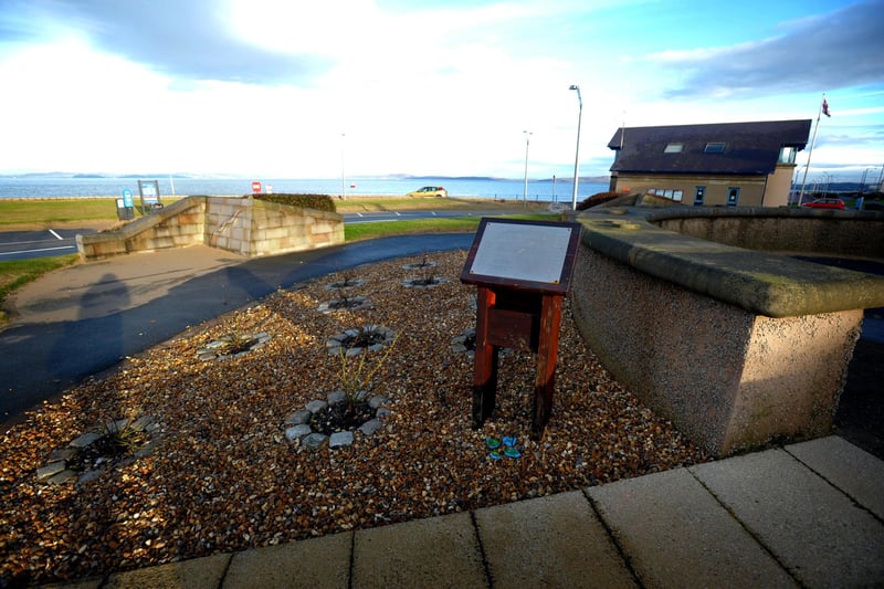 The memorial near Morecambe Lifeboat Station.