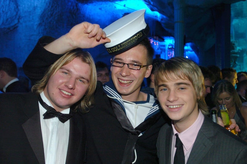 The Christmas Tree Ball at the Tower Ballroom, 2005. L-R areSimon Lee, Nick Slater and Aaron Wall