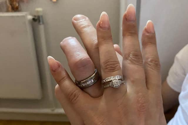 Lee and Sara's promise rings (Credit: Sara Ann Smith)