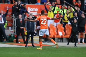CJ Hamilton celebrates scoring against North End last season (Photographer Stephen White/CameraSport)