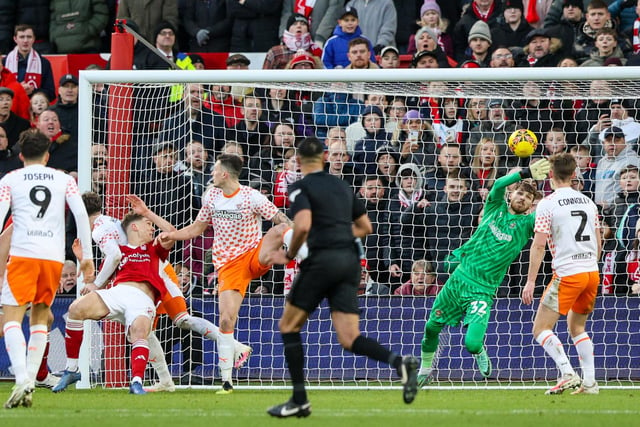 Dan Grimshaw made a crucial save in Blackpool's 2-2 draw with the Nottingham Forest in the third round of the FA Cup. He has been the Seasiders' first choice goalkeeper in League One throughout the season so far.