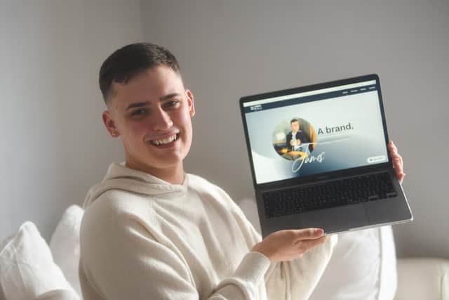Graphic designer James Garside who launched his business on Instagram and now has clients all over the world