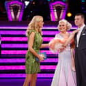 Tess Daly, Angela Rippon CBE and Kai Widdrington during the results show on November 19. BBC/Guy Levy