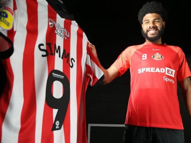 Simms will spend the season with Dan Ballard and Elliot Embleton at Sunderland